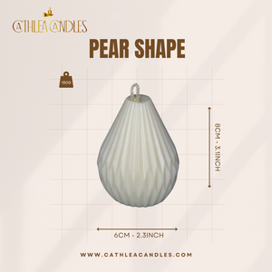 Pear Shape Water Drop Candle | Handmade Decorative Candle | Pillar Shaped Candle | Aesthetic Interior Home Decoration | Gift for Her | Unique Candle